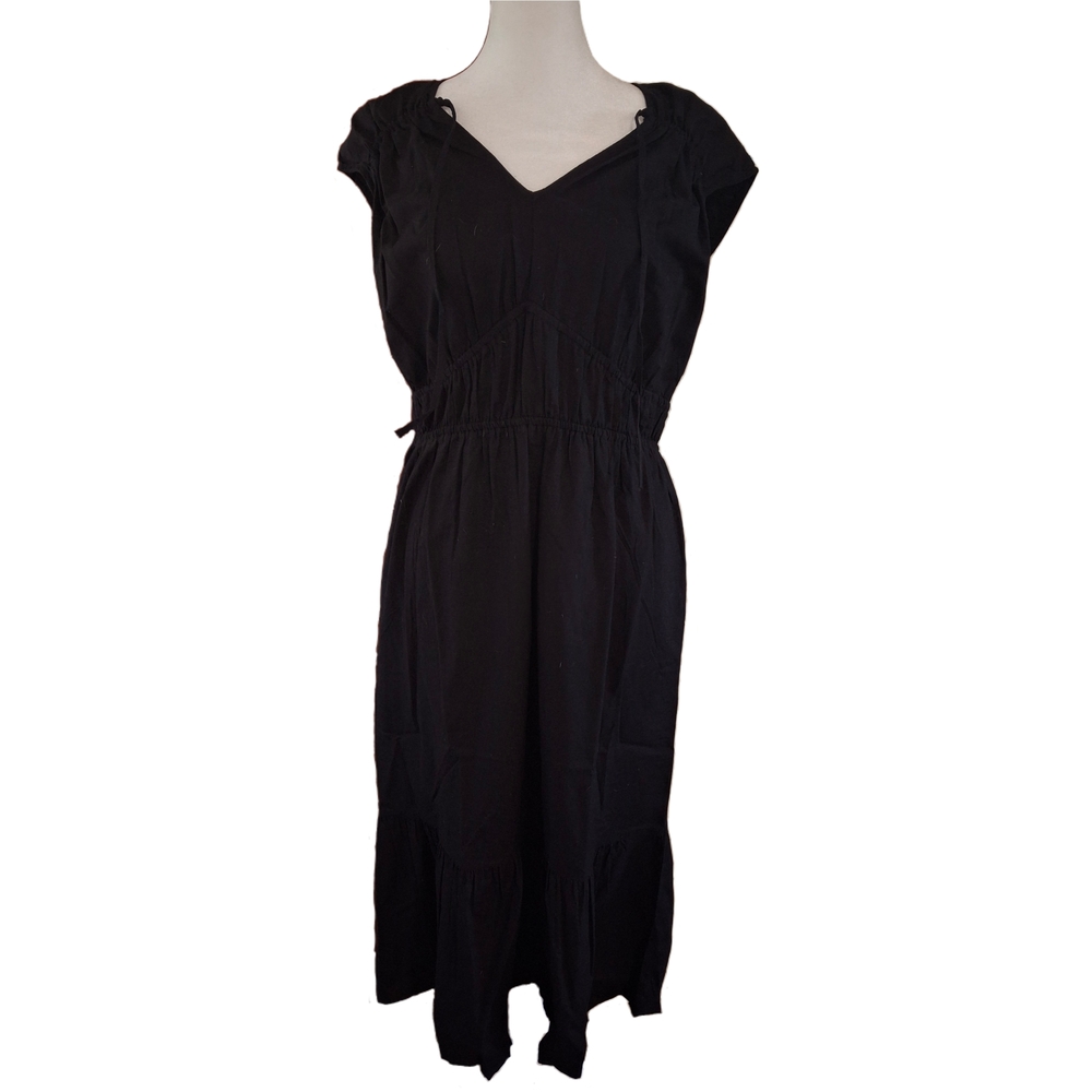 Time and Tru Black Midi Dress